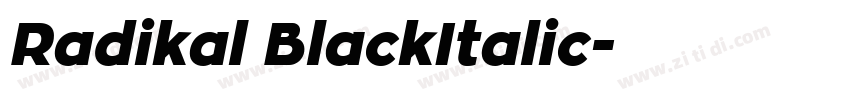 Radikal BlackItalic字体转换